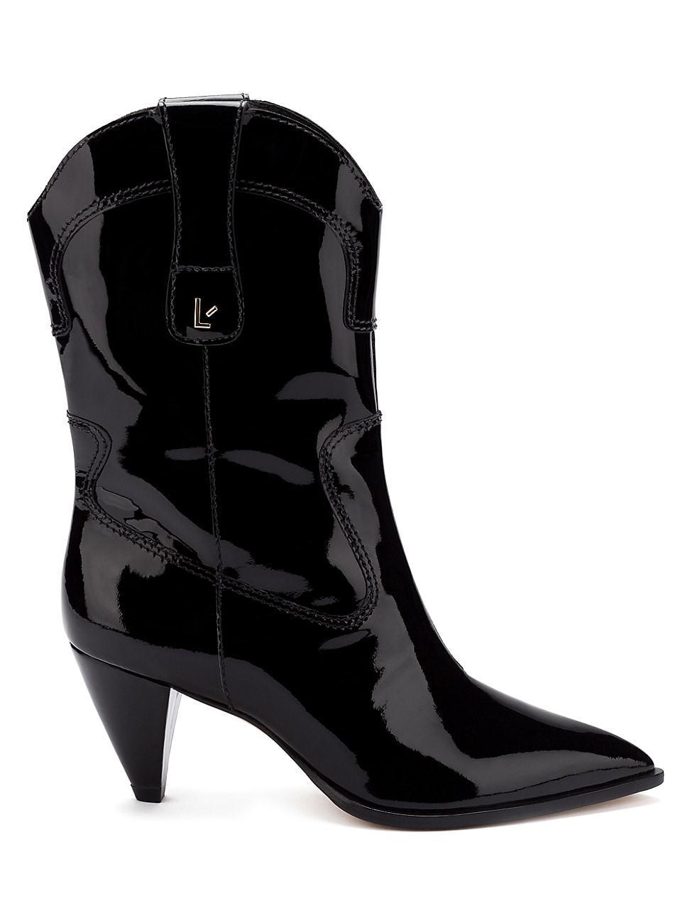 Womens Thelma Patent Leather Short Boots Product Image