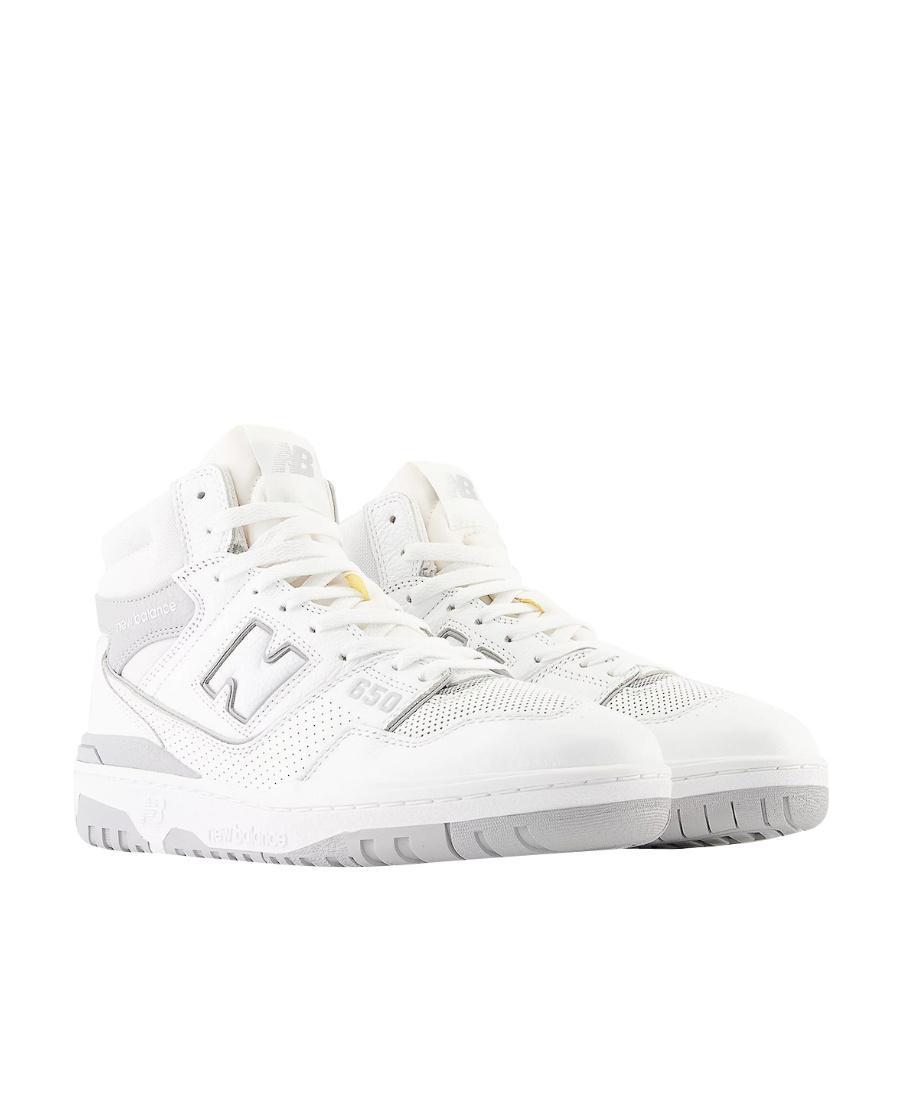 NEW BALANCE 650 High-top Leather Sneakers In White Product Image