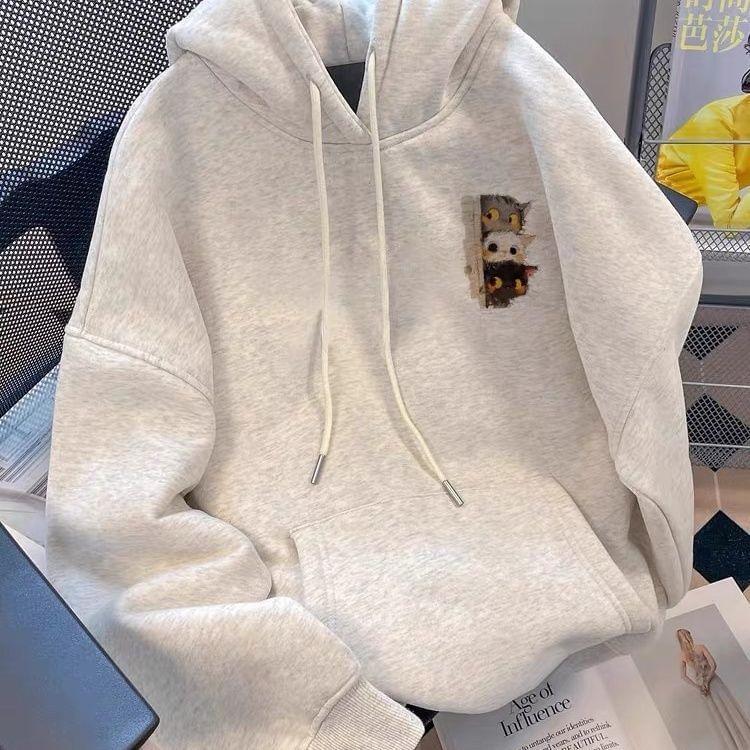 Couple Matching Cat Print Hoodie Product Image