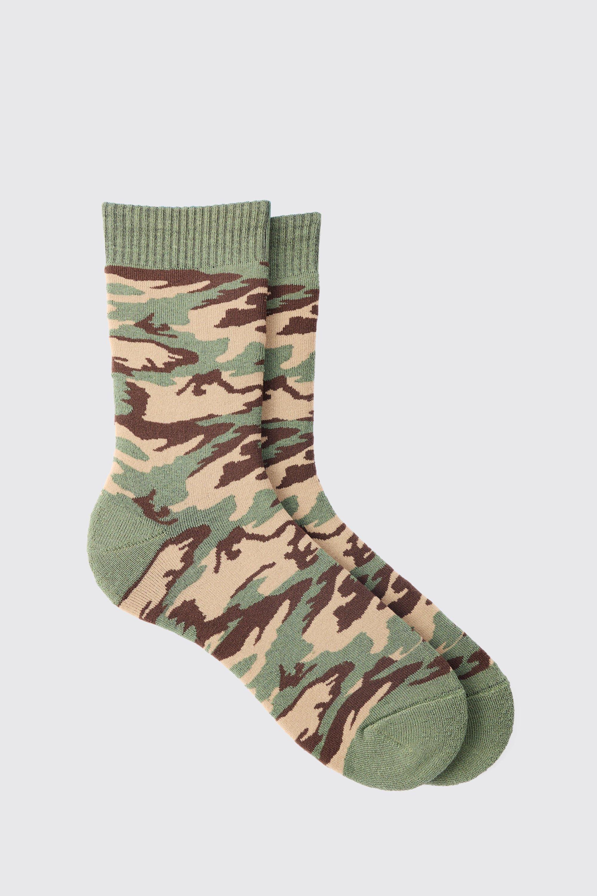 Camo Print Socks | boohooMAN USA Product Image