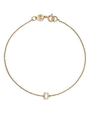 Moon & Meadow 14K Yellow Gold Initial Chain Bracelet Product Image