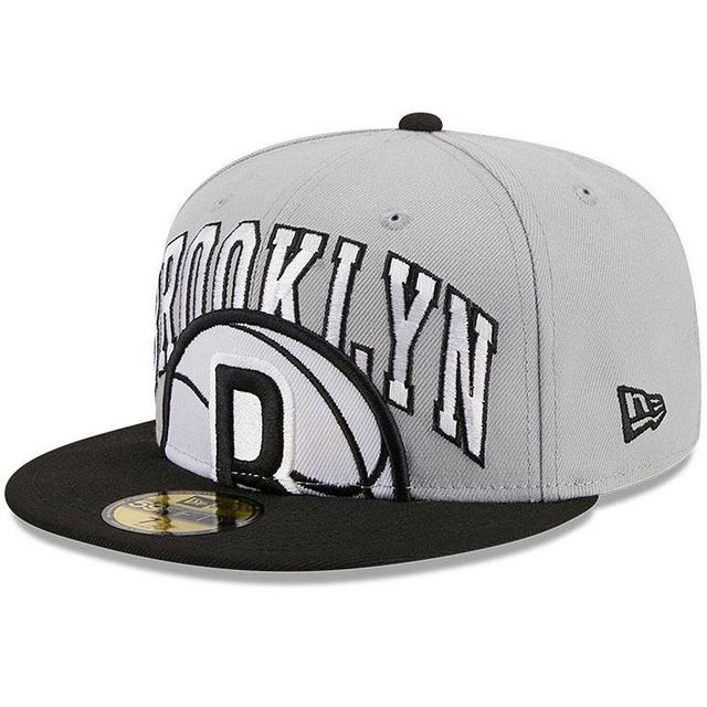 Mens New Era Gray/Black Brooklyn Nets Tip-Off Two-Tone 59FIFTY Fitted Hat Product Image