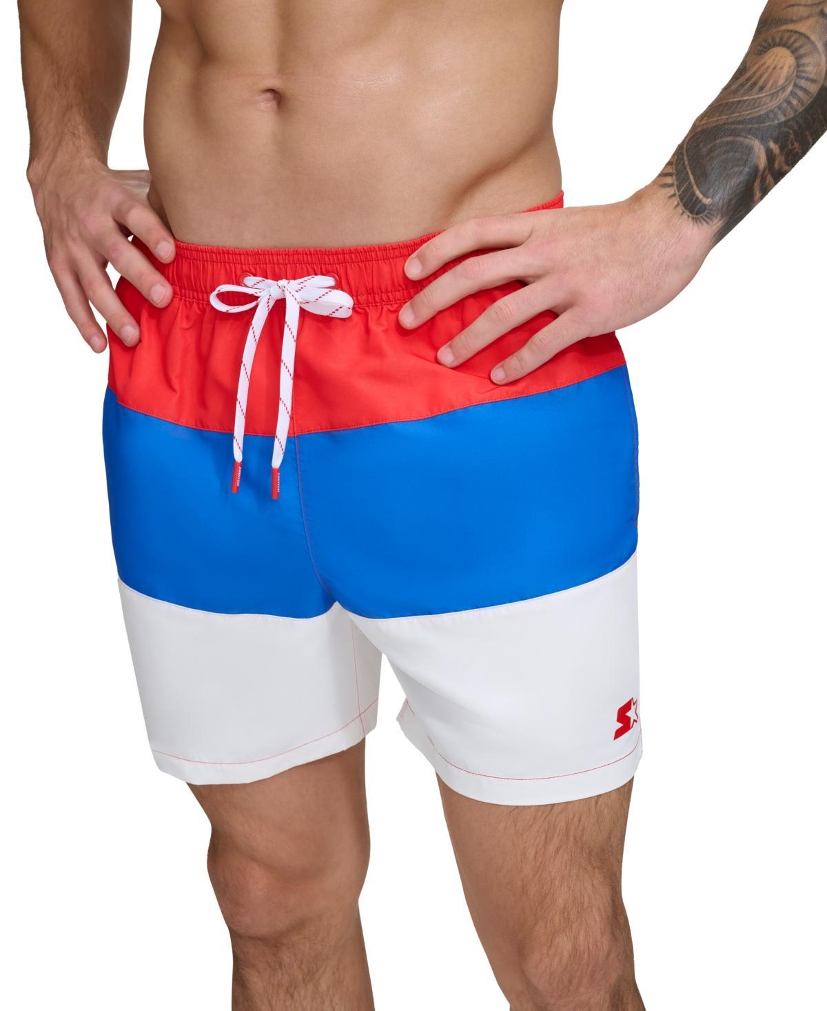 Starter Mens Modern Euro Colorblocked 5 Volley Shorts Product Image