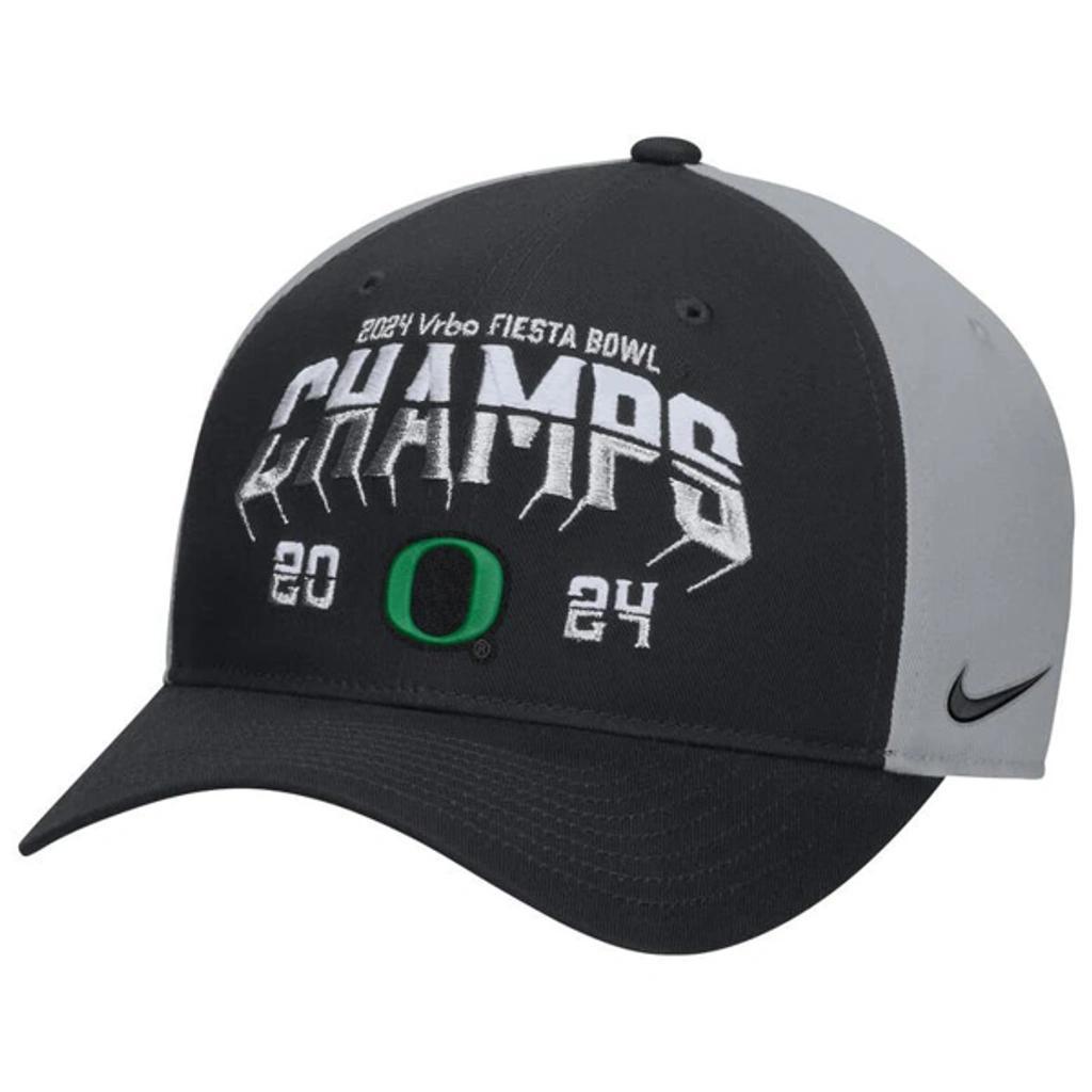 NIKE Black Oregon Ducks 2024 Fiesta Bowl Champions Locker Room Adjustable Hat Product Image