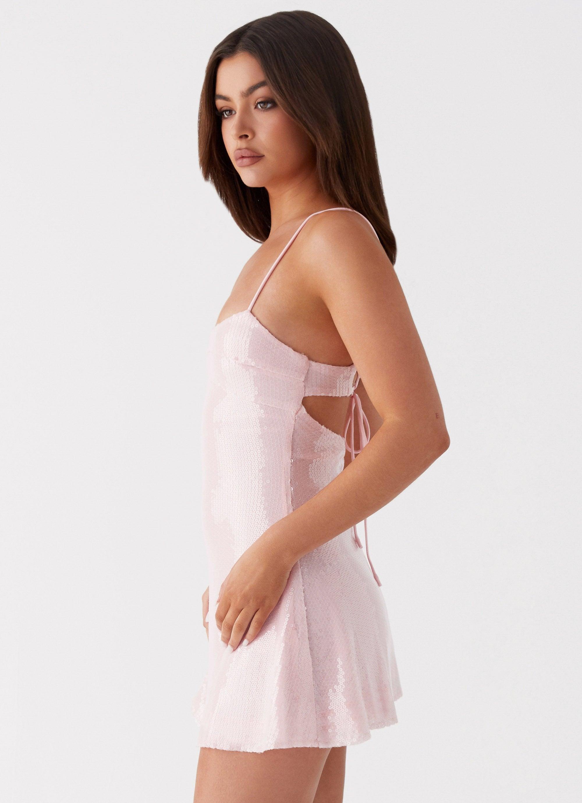 Paloma Blush Sequin Mini Dress - Pink Product Image