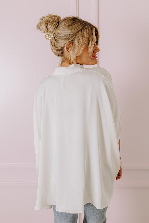 Party On The Go Surplice Top in Cream Product Image