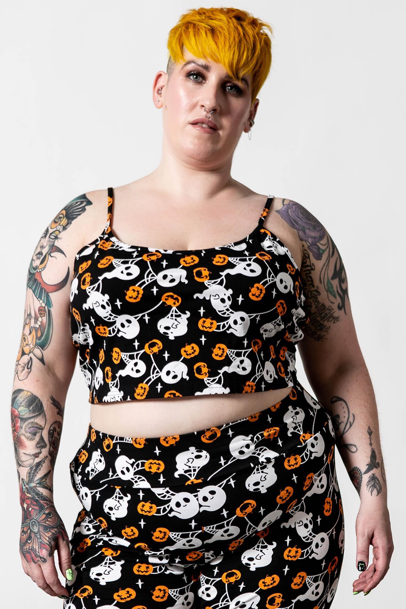 Haunted Pumpkin Cropped Cami Female Product Image