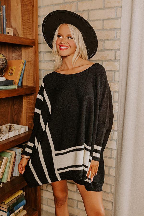 Cozy Lifestyle Oversized Sweater in Black Product Image