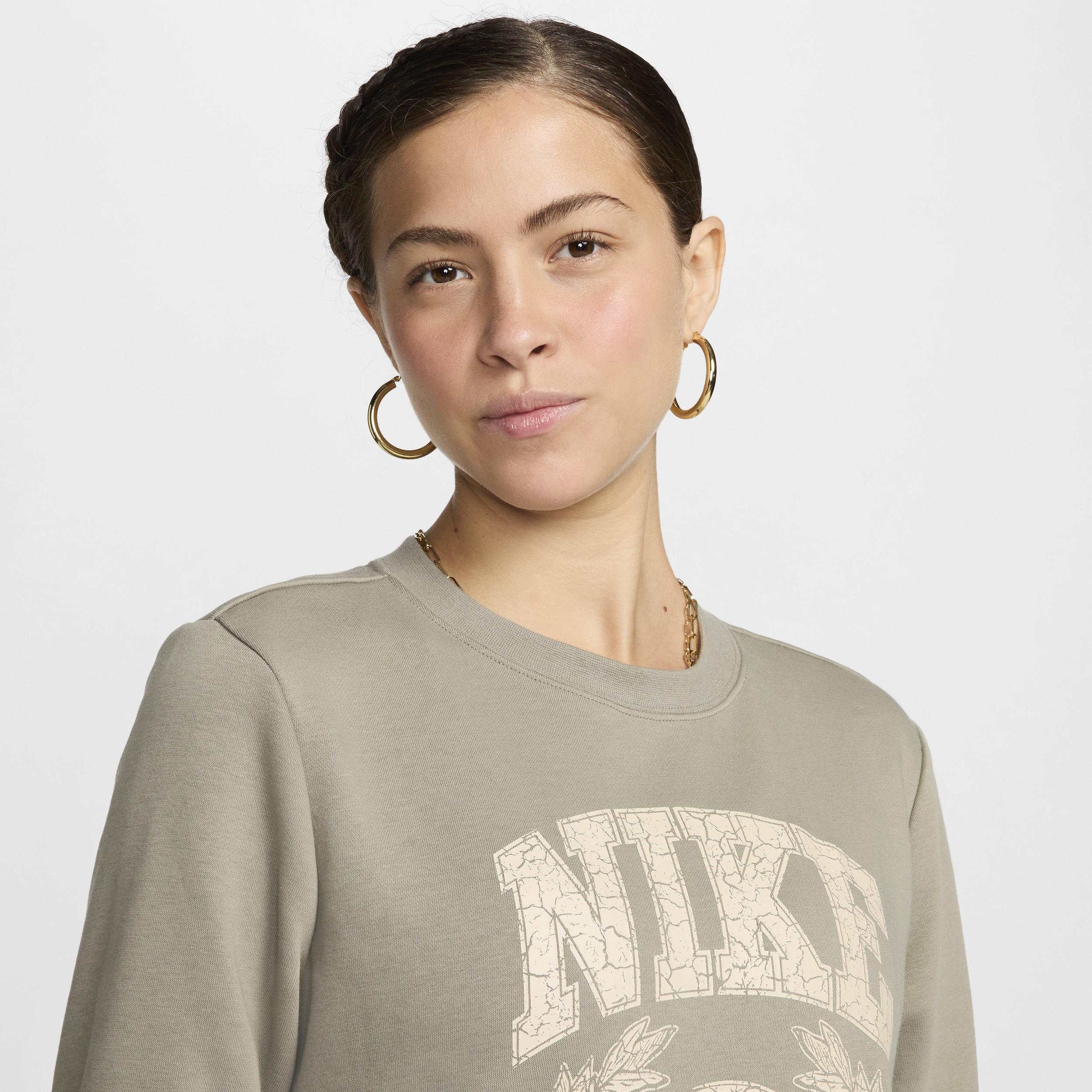 Womens Nike Sportswear Club Fleece Varsity Crewneck Sweatshirt Product Image