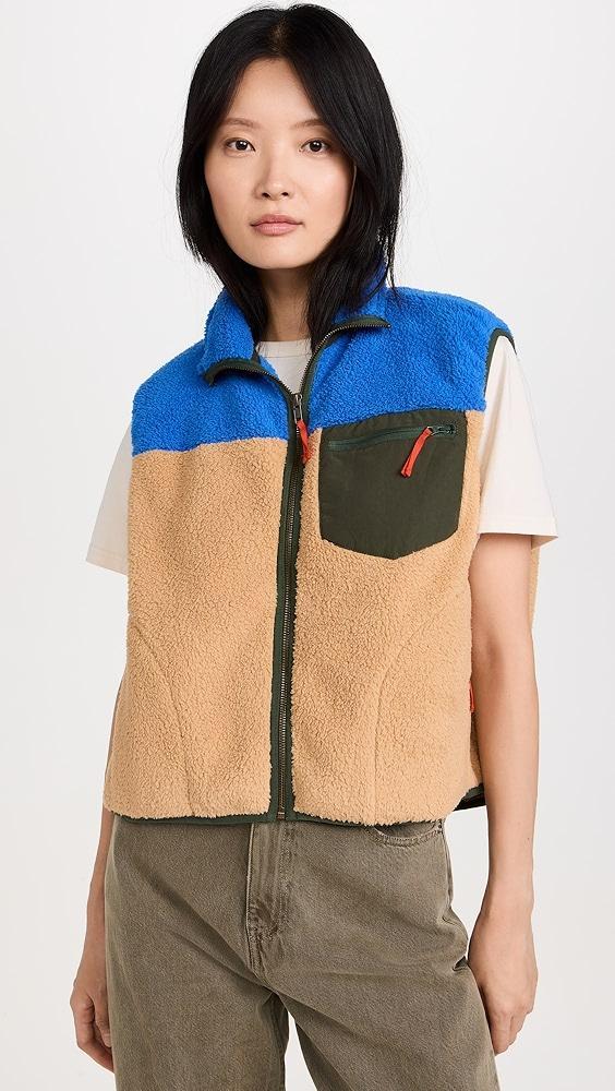 THE GREAT Outdoors The Plush Colorblock Terrain Vest | Shopbop Product Image