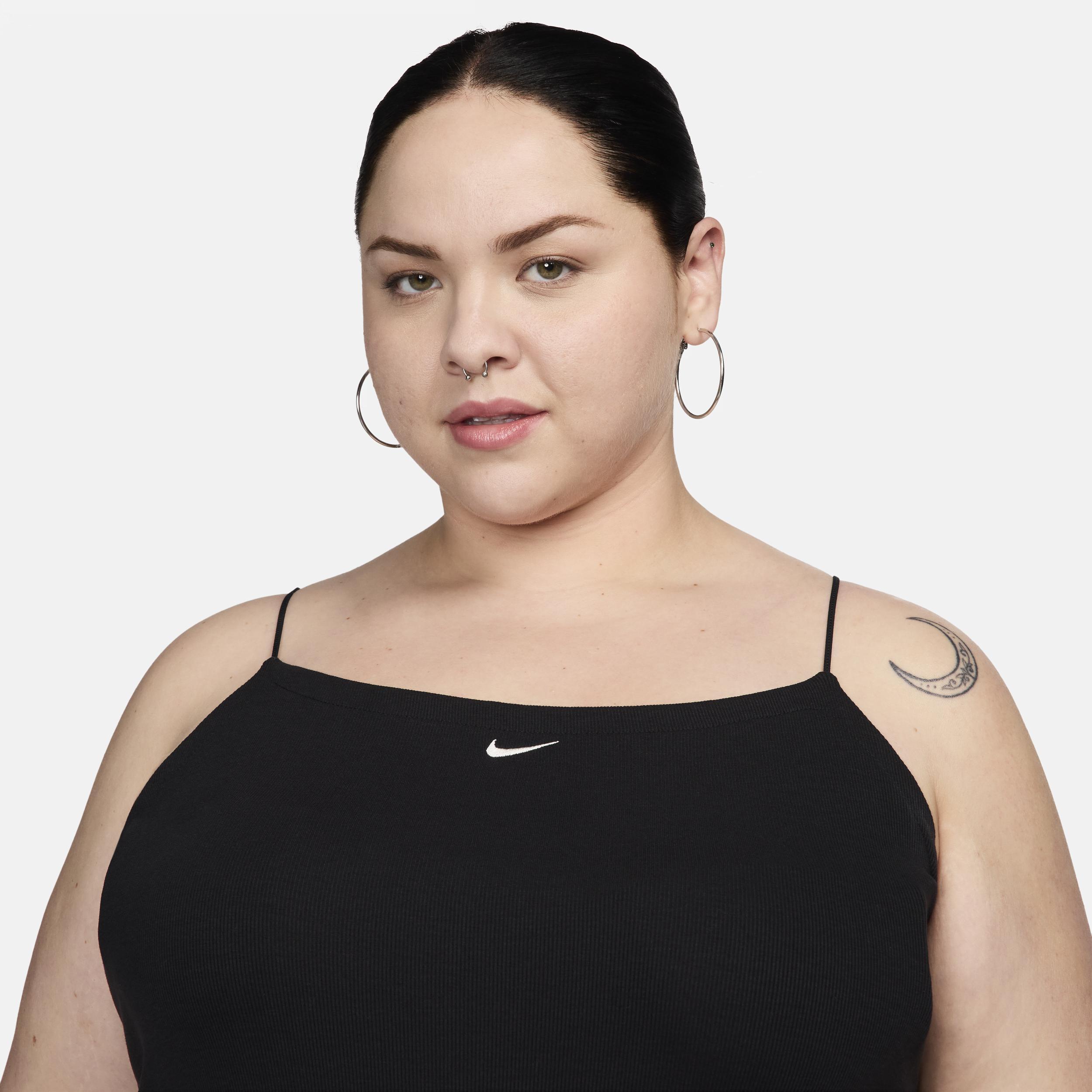 Women's Nike Sportswear Chill Knit Tight Mini-Rib Cami Dress (Plus Size) Product Image