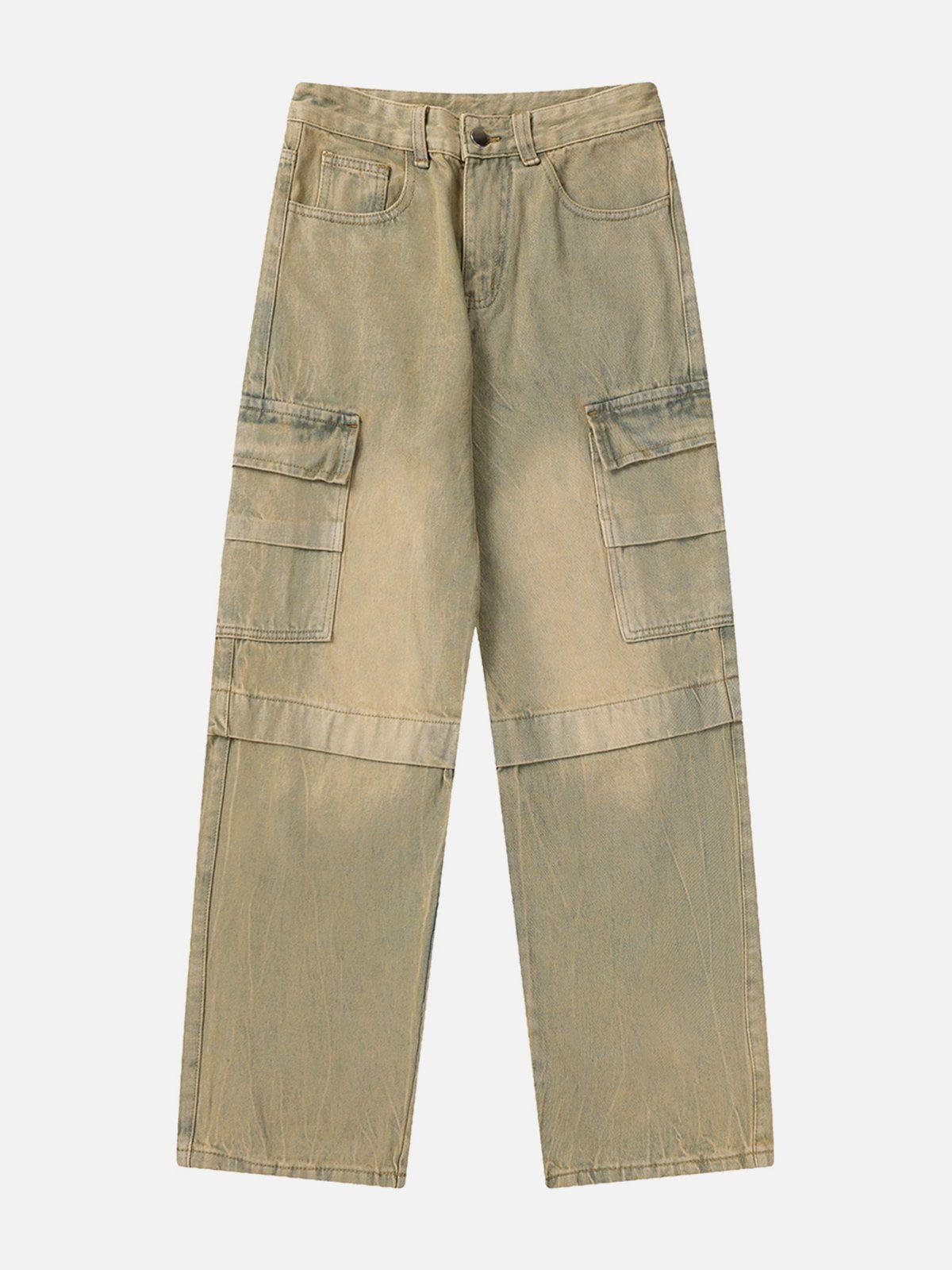 Aelfric Eden Water Pattern Washed Jeans Product Image