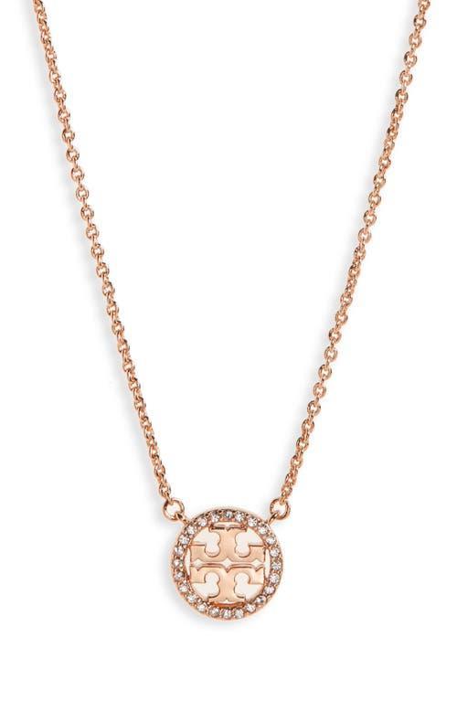 Tory Burch Pav Logo Pendant Necklace Product Image