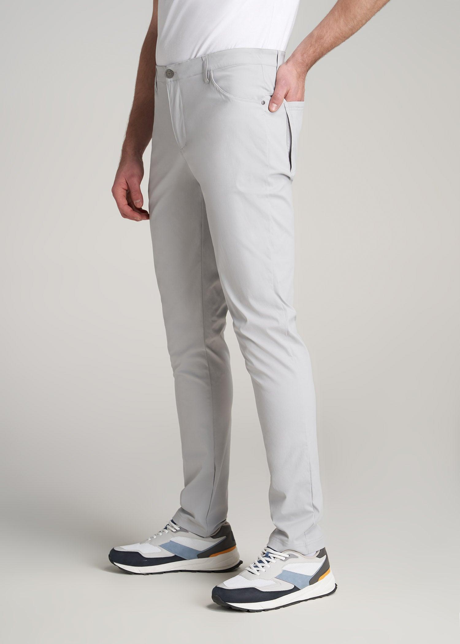 TAPERED-FIT Traveler Pants for Tall Men in Light Grey Male Product Image