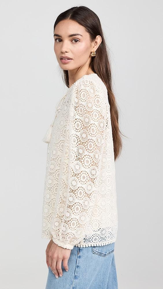 FRAME Lace Tassel Popover Shirt | Shopbop Product Image