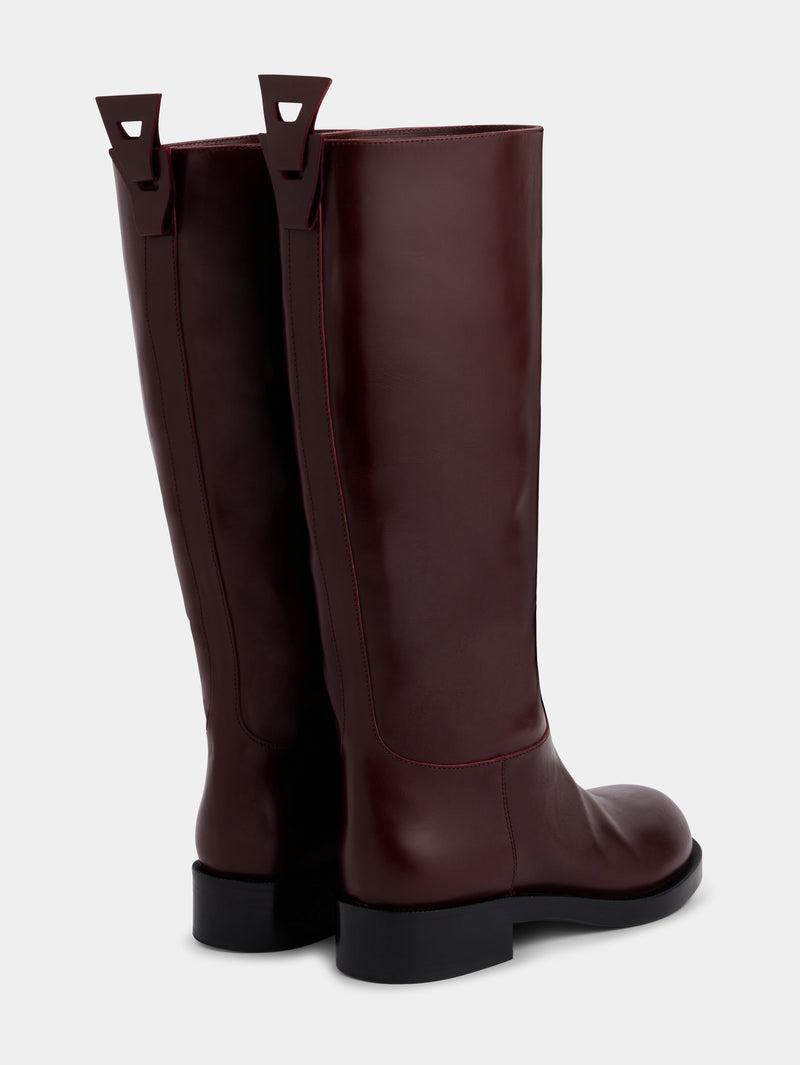 Burgundy BOOTS IN SMOOTH LEATHER Product Image