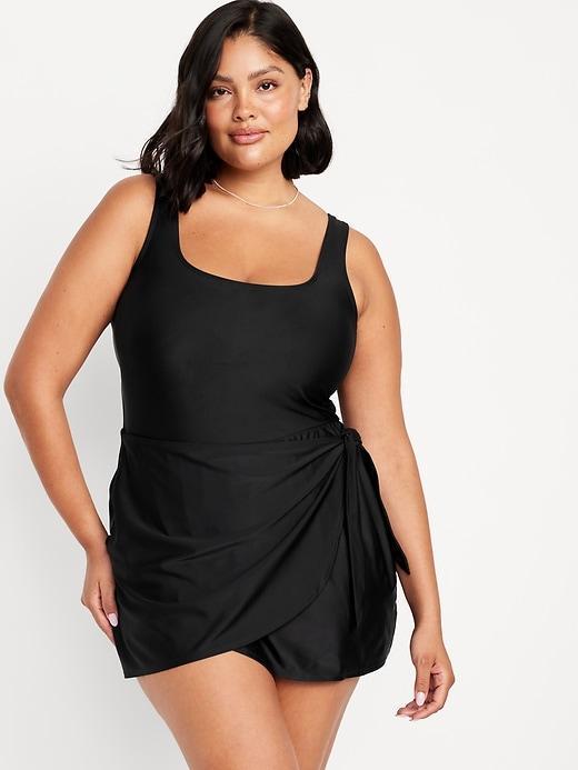 Side-Tie Swim Dress Product Image