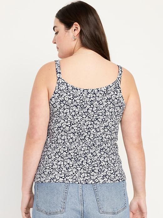 Fitted Rib-Knit Tank Top Product Image