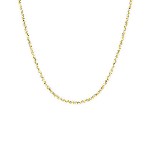 PRIMROSE 2-Toned Sterling Silver & 24k Gold Plated Necklace Chain, Womens Yellow Product Image