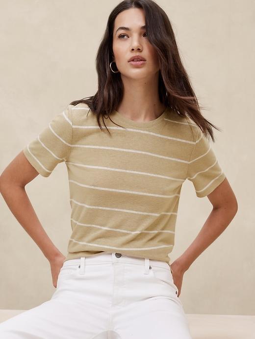 Linen-Blend T-Shirt Product Image