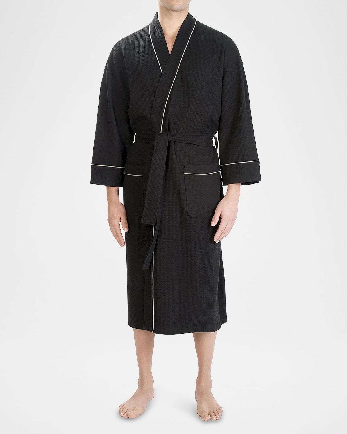 Mens Waffle Knit Kimono Robe Product Image