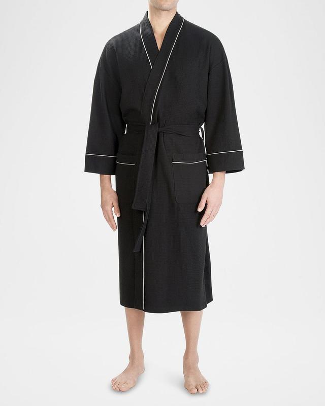 Mens Waffle Knit Kimono Robe Product Image