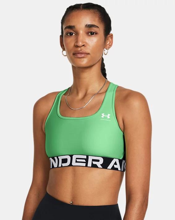 Women's HeatGear® Armour Mid Branded Sports Bra Product Image