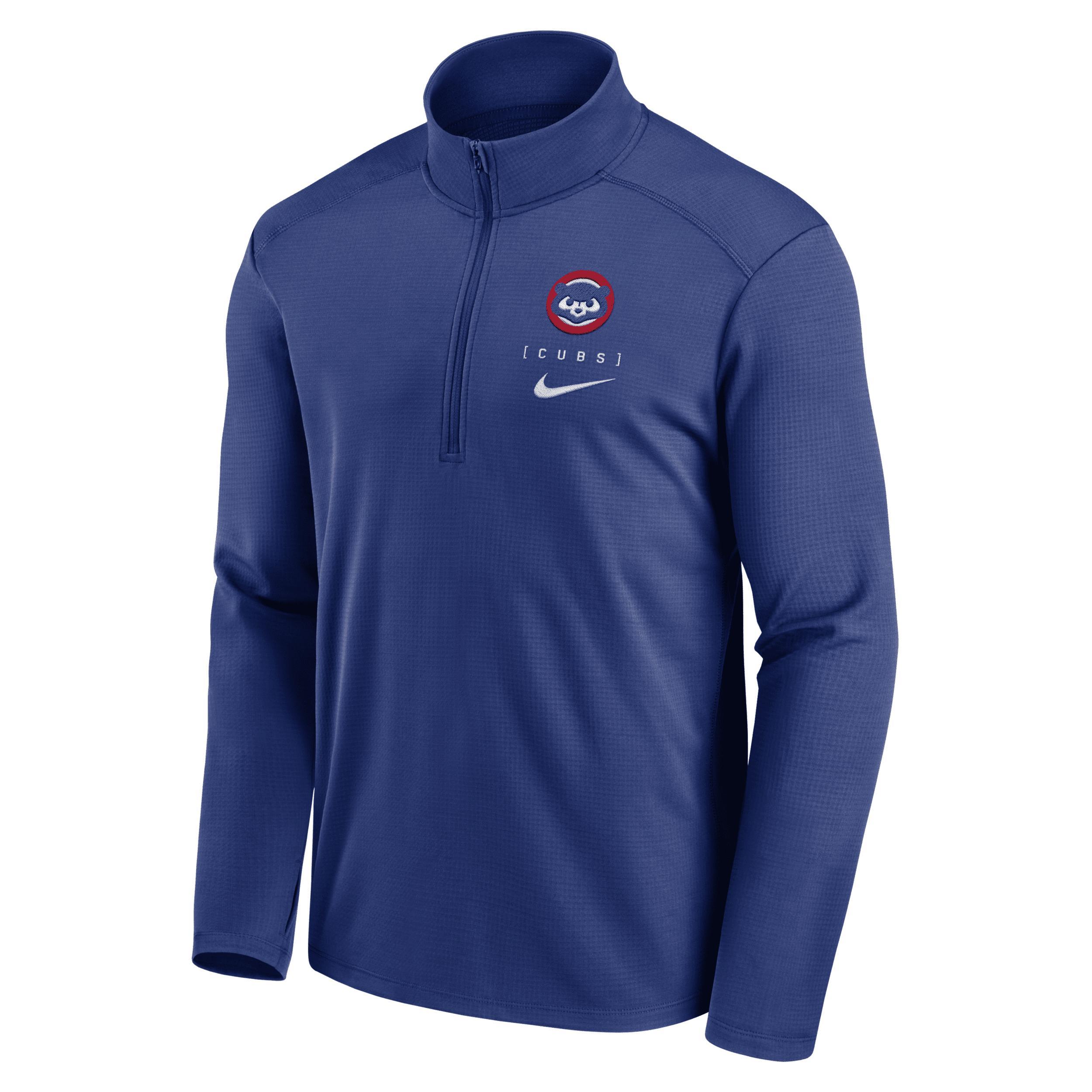 Chicago Cubs Franchise Logo Pacer Nike Mens Dri-FIT MLB 1/2-Zip Jacket Product Image