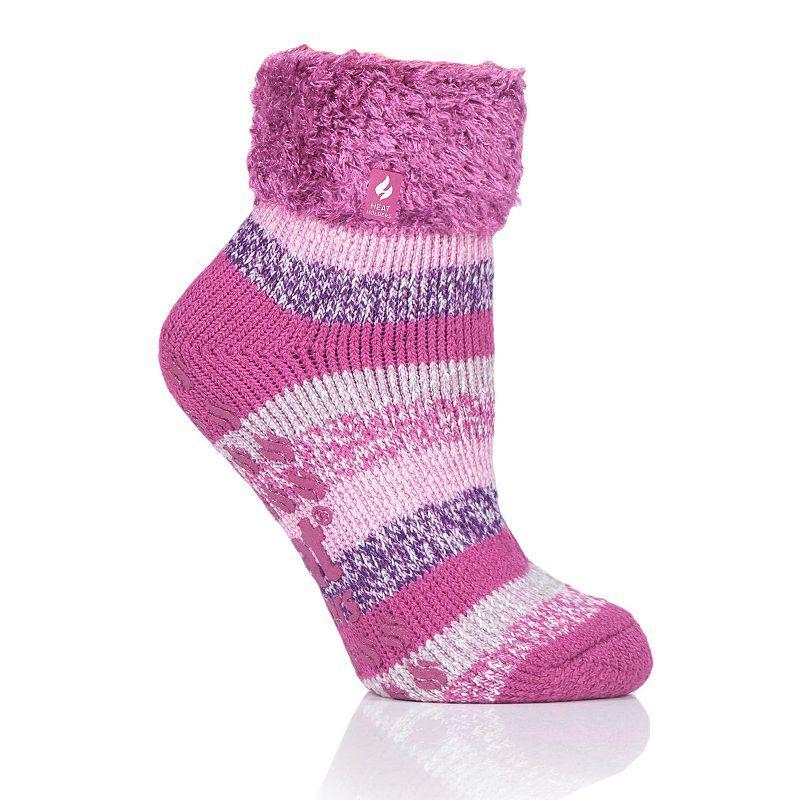 Womens Heat Holders Original 7X Warmer Stripe Lounge Socks With Grippers Product Image