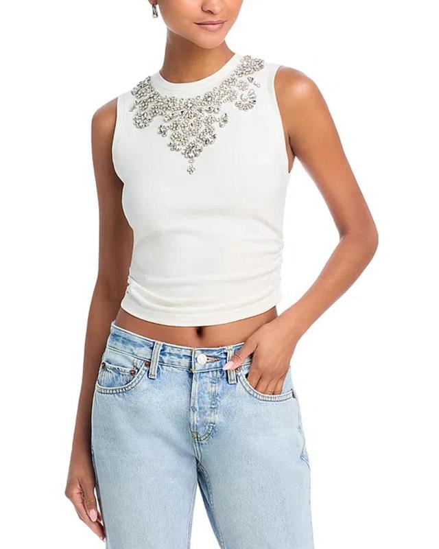 Kappa Embellished Tank In Off White Product Image