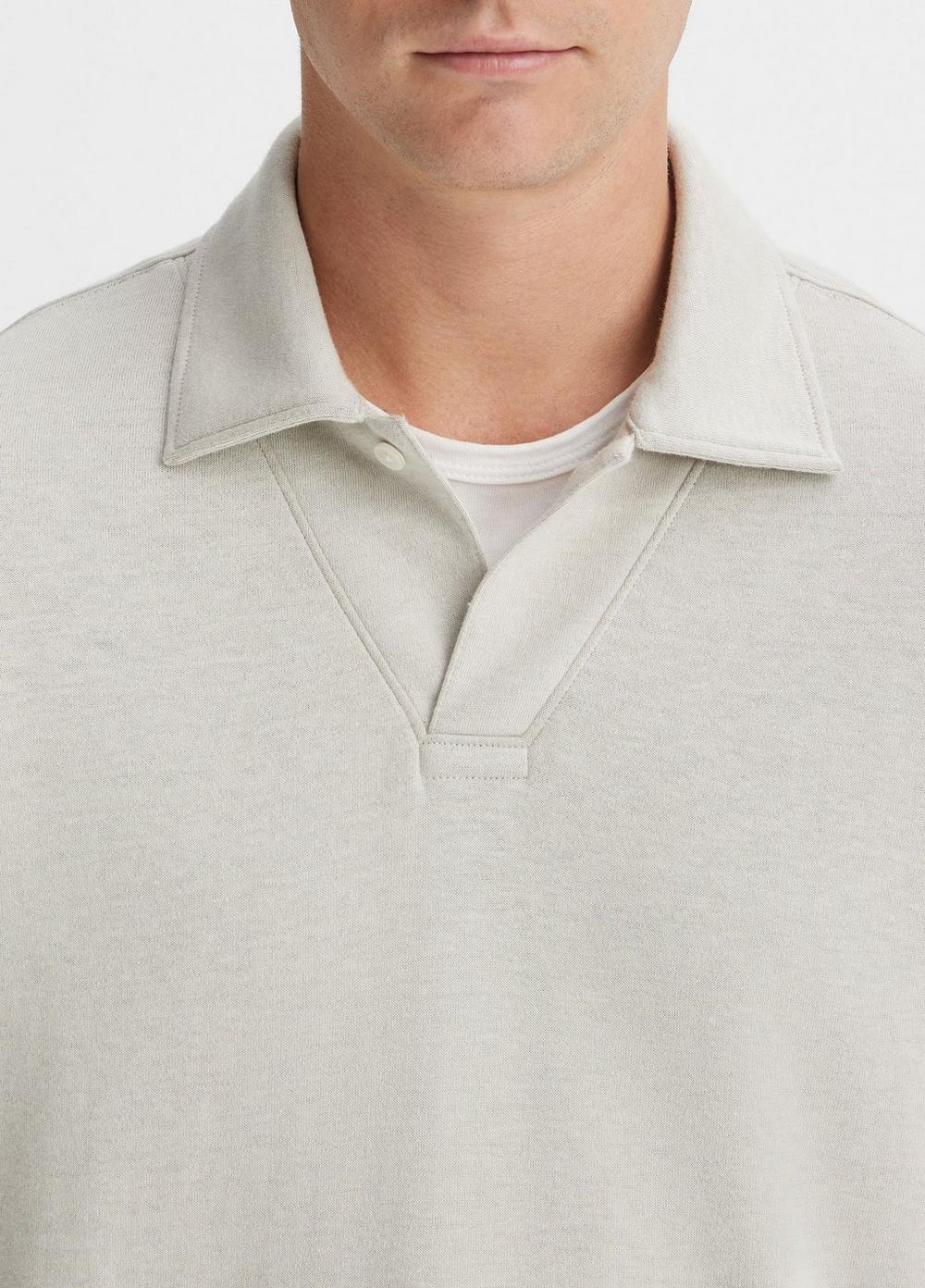 Double-Face Long-Sleeve Polo Shirt Product Image