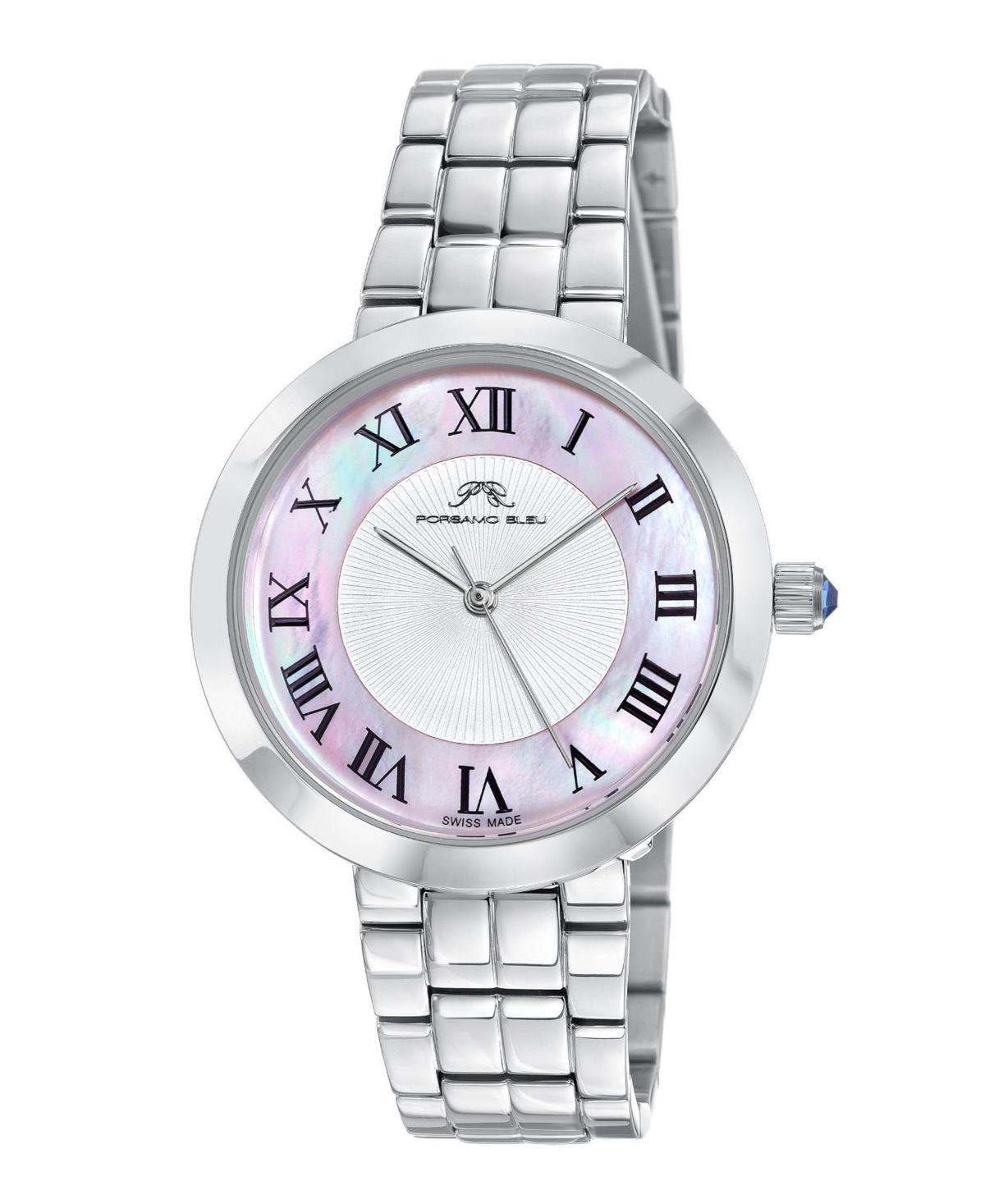 Porsamo Bleu Womens Helena Stainless Steel Bracelet Watch 1072CHES - Silver Product Image