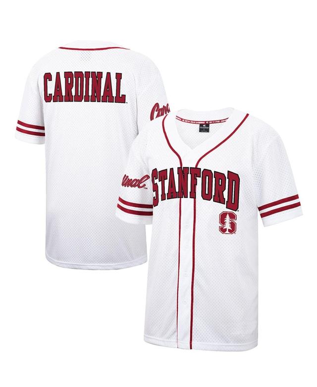 Mens Colosseum Stanford Cardinal Free Spirited Mesh Button-Up Baseball Jersey Product Image