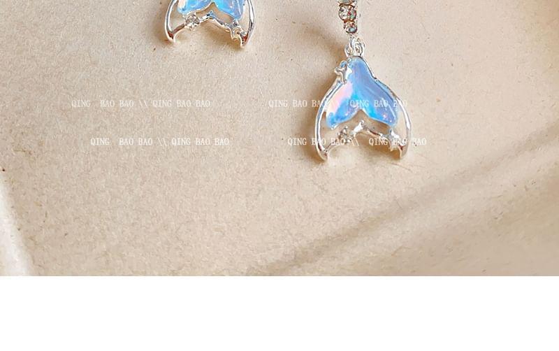 Mermaid Resin Rhinestone Alloy Drop Earring Product Image