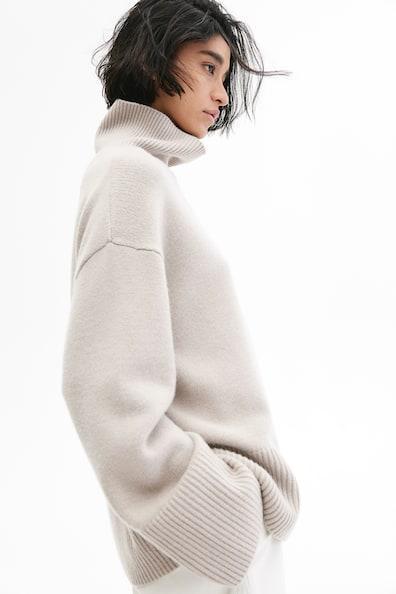 Cashmere-Blend Turtleneck Sweater Product Image