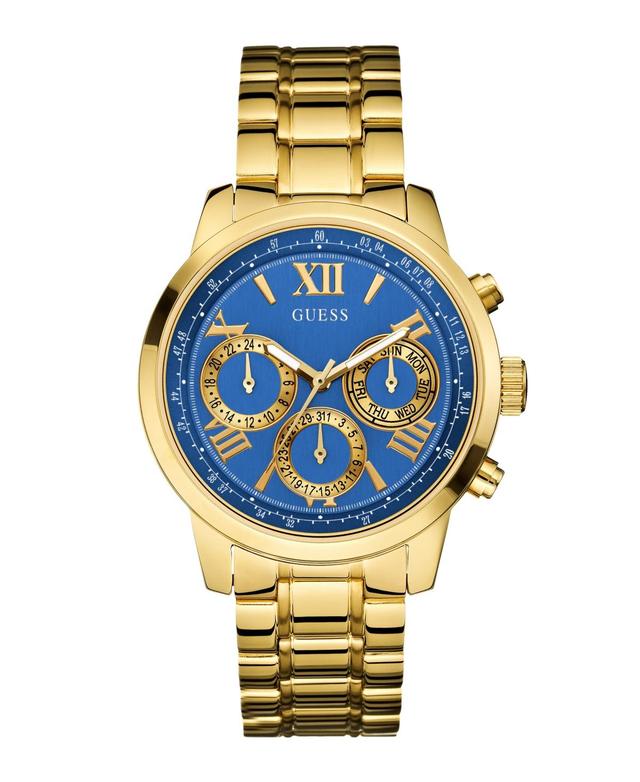 Guess Womens Multi-function Gold Tone Stainless Steel Watch, 42mm - Gold Tone Product Image