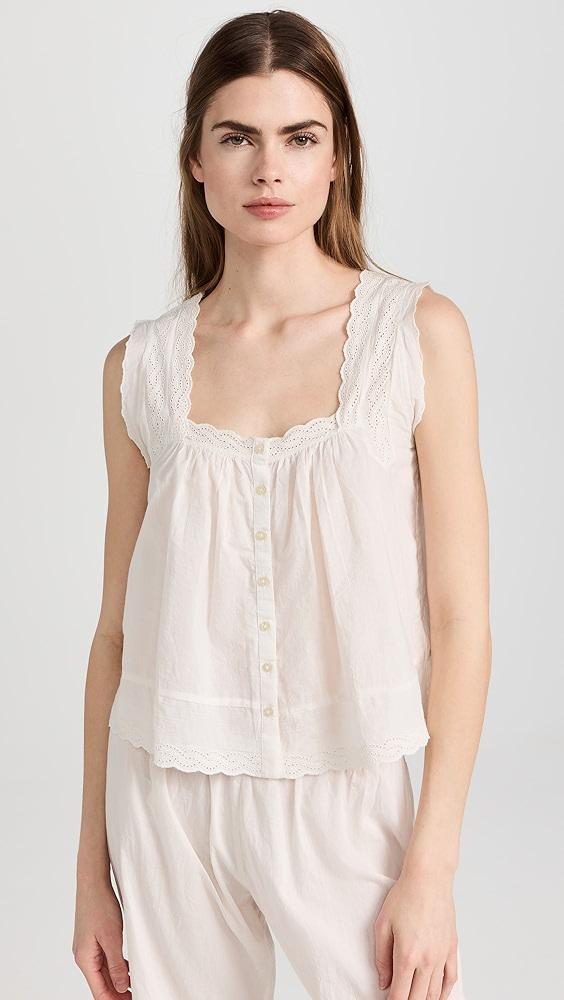 THE GREAT. The Eyelet Tank | Shopbop Product Image