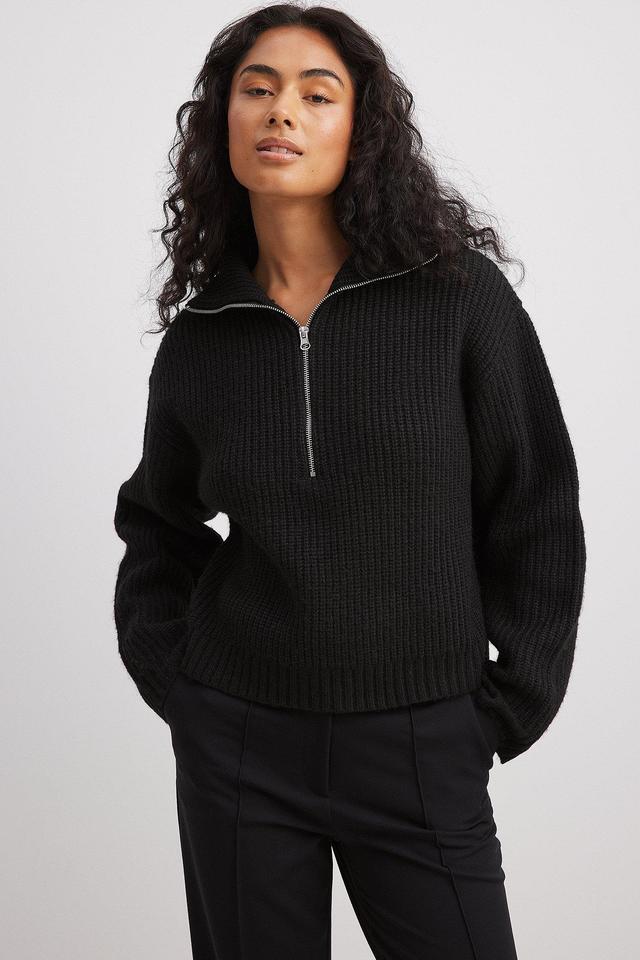 Knitted Zip Sweater Product Image