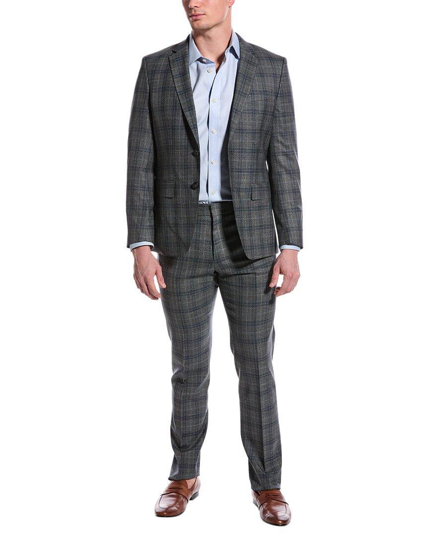 2pc Slim Fit Wool Suit In Grey Product Image