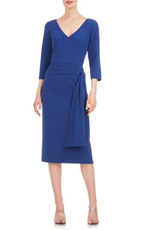 Womens Ryder Crepe V-Neck Midi-Dress Product Image