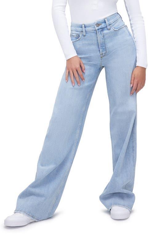 Good American Good Skate Wide Leg Jeans Product Image