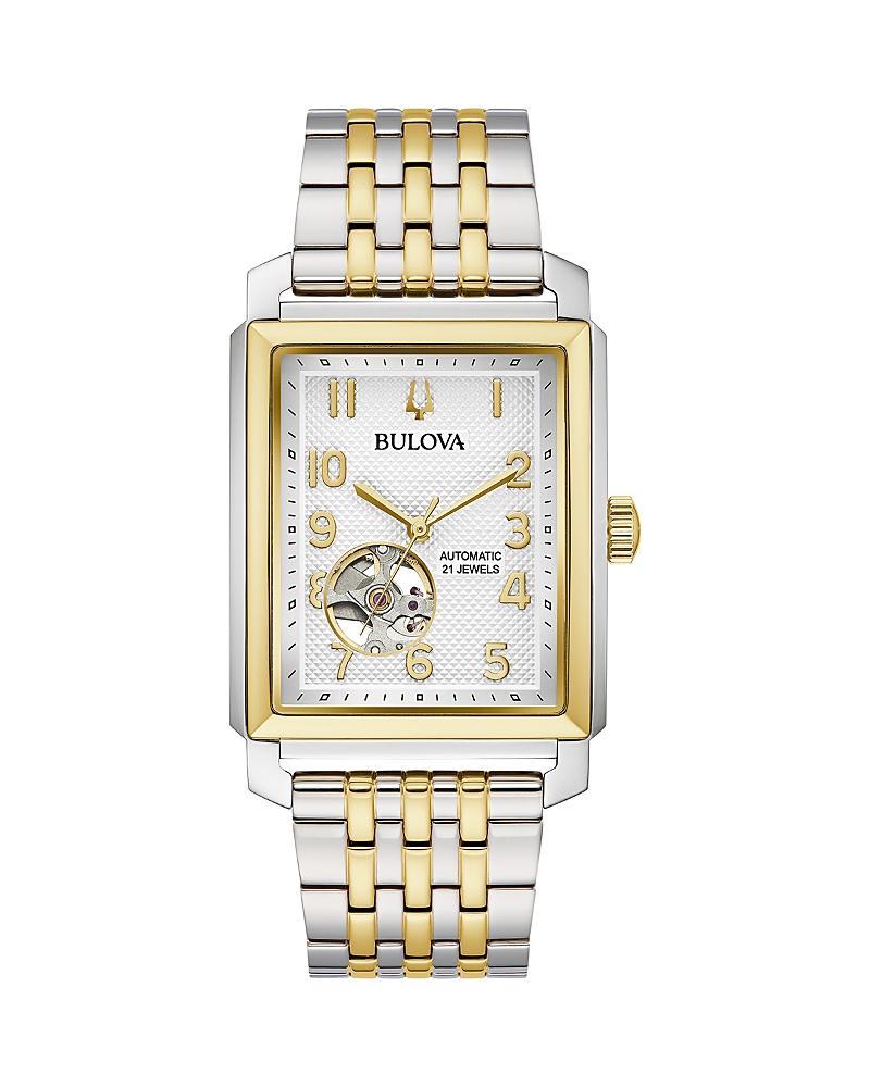 Bulova Classic Sutton Mens Automatic Two Tone Stainless Steel Bracelet Watch 98a308, One Size Product Image