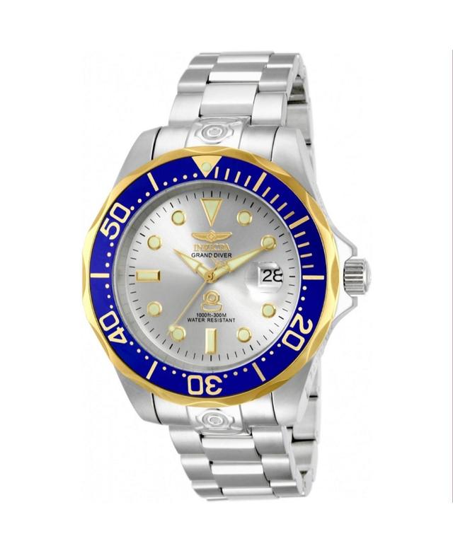 Invicta Mens 13788 Pro Diver Automatic 3 Hand Silver Dial Watch - Silver Product Image