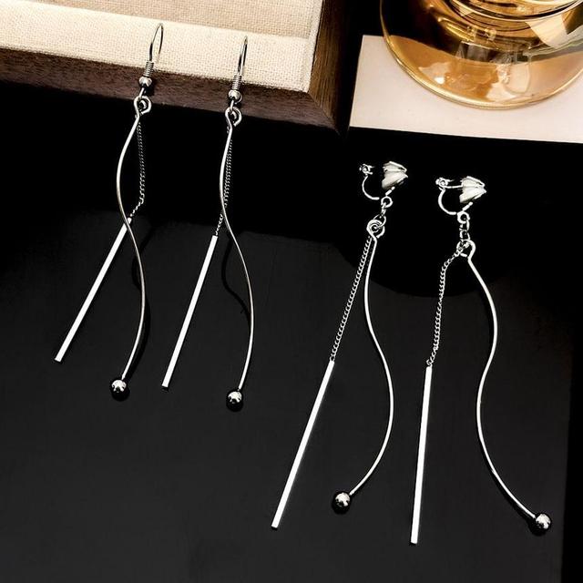 Geometric Alloy Threader Earring Product Image