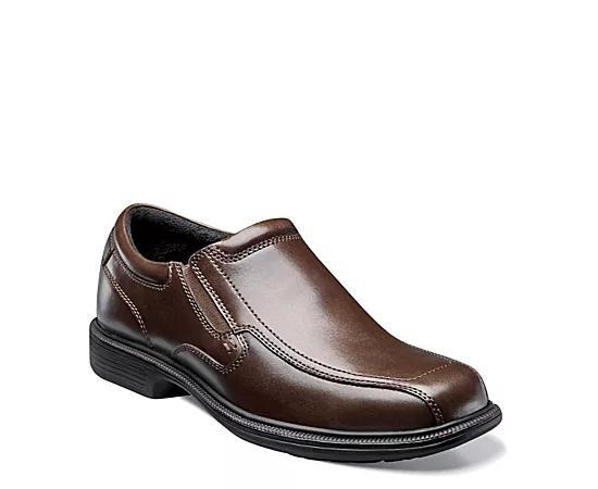 Nunn Bush Bleeker St. KORE Mens Bicycle Toe Dress Slip-On Shoes Red Product Image