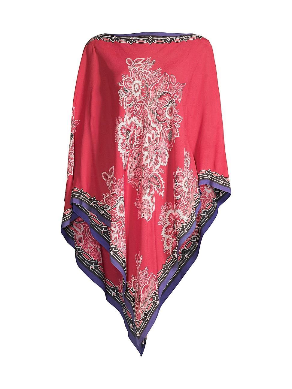 Womens Paisley Cover-Up Poncho Product Image