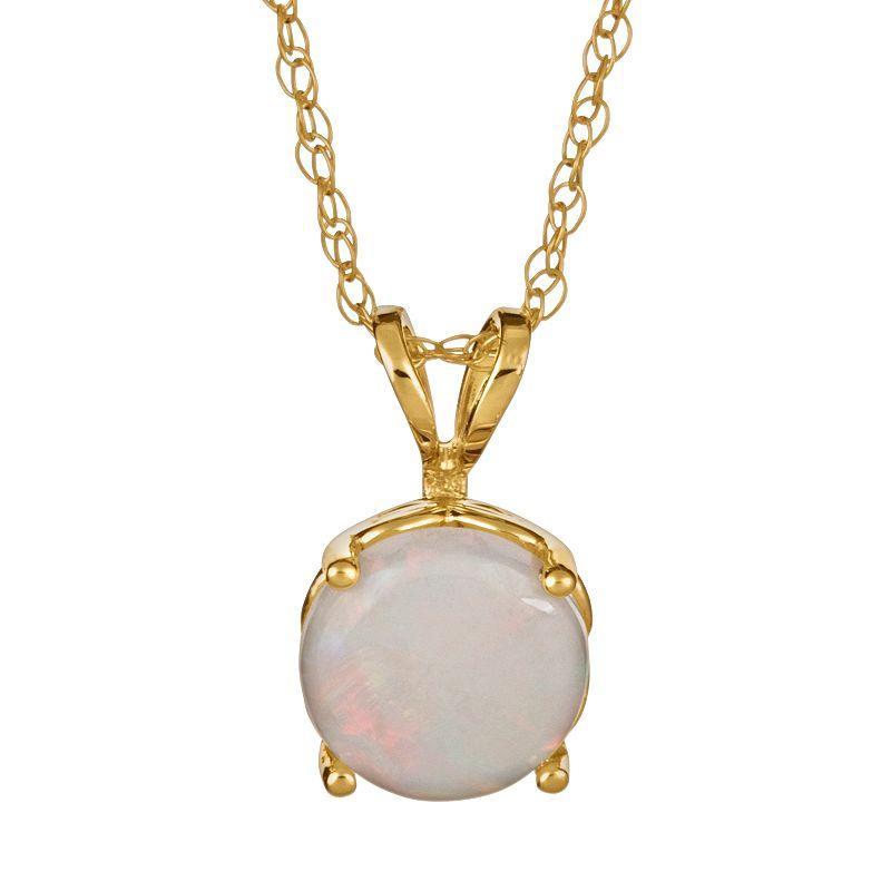 Celebration Gems 14k Gold Opal Pendant, Womens White Product Image