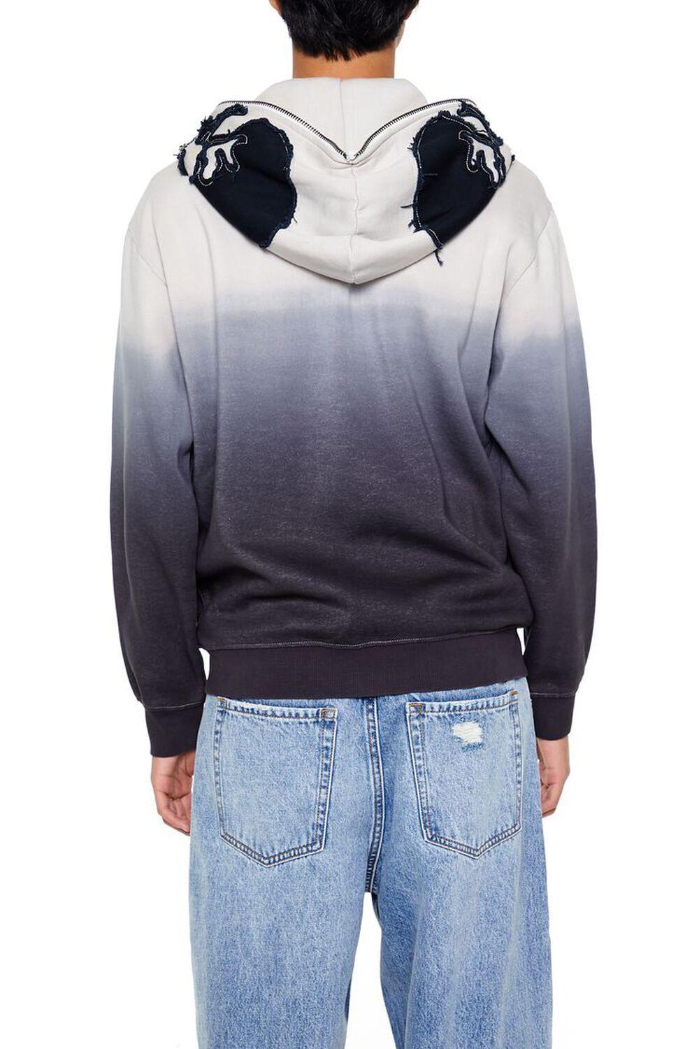 Gradient Stitched-On Bones Zip-Up Hoodie | Forever 21 Product Image