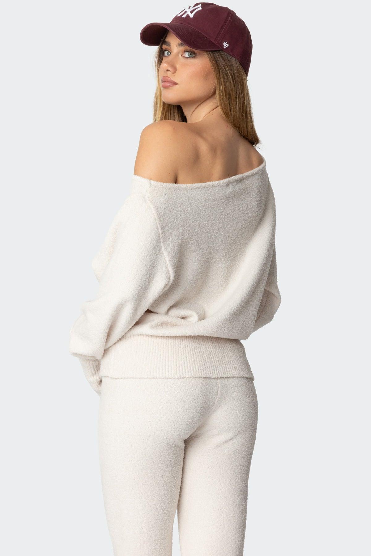 Plush Oversized Asymmetric Sweater Product Image