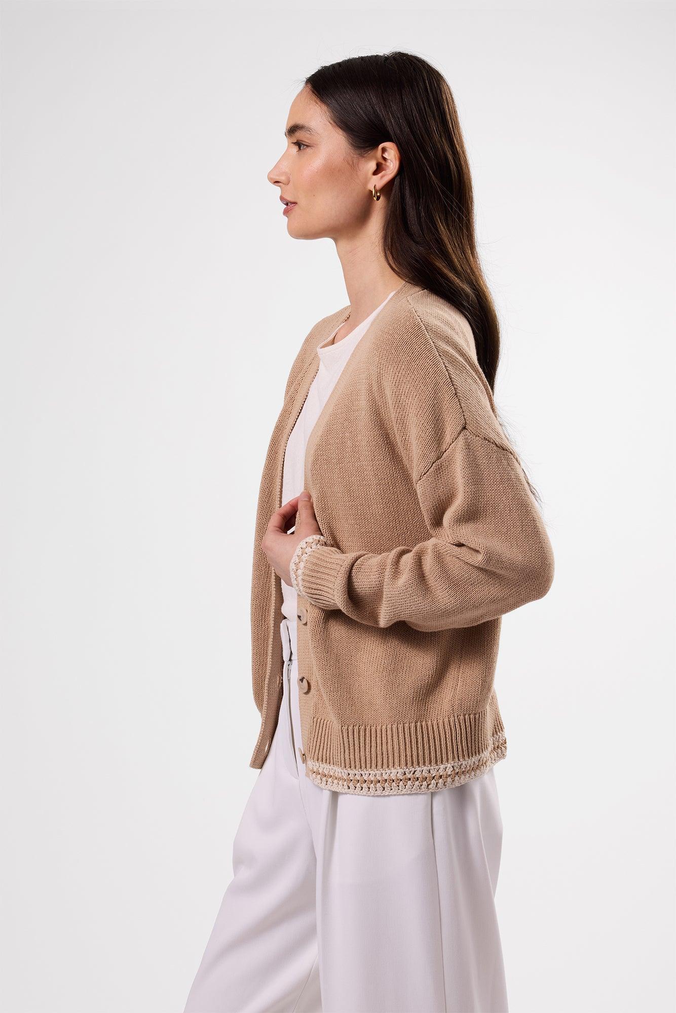 Texture Cardigan - Biscotti Ivory Product Image